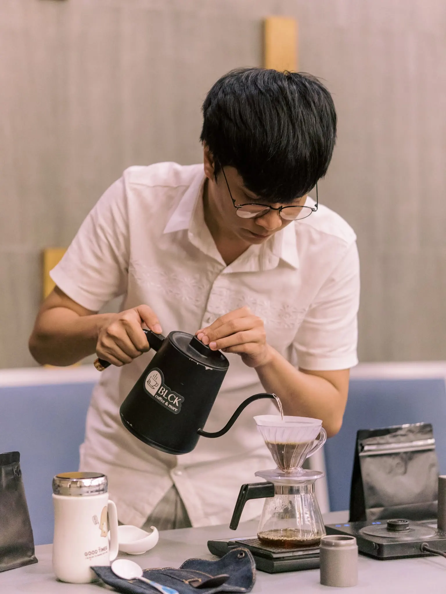 Brewing stage of Gensan coffee